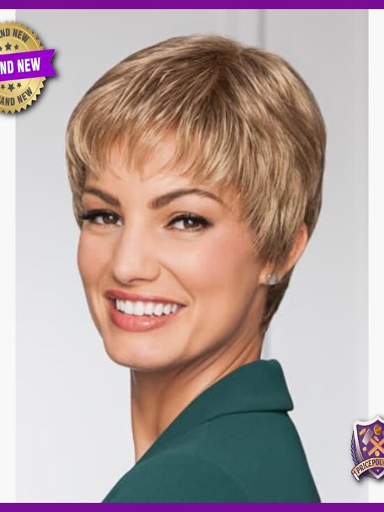 Petite Cap Short Layered Lightweight Wig, Heat Resistant Fiber